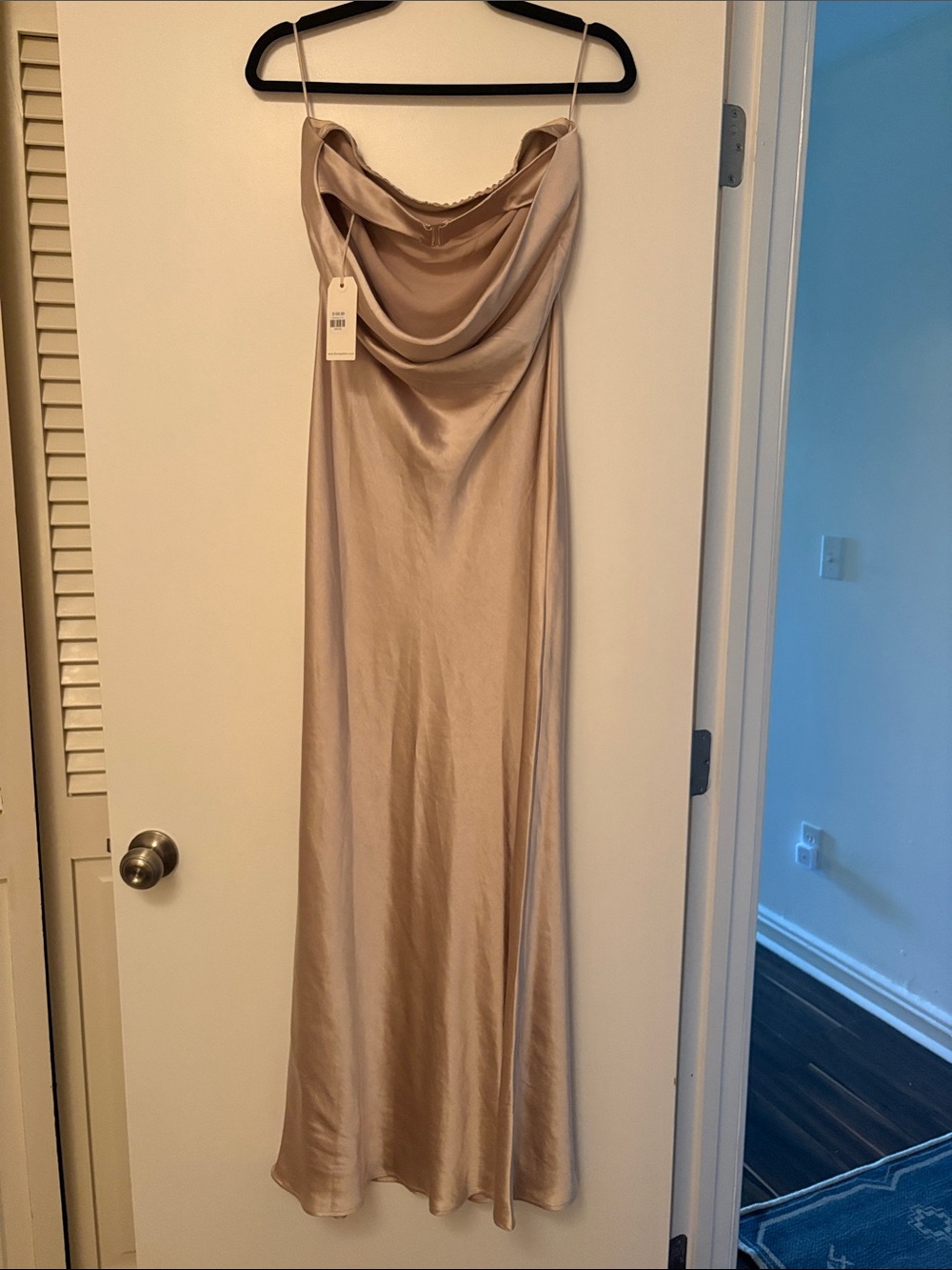 Satin Champagne Dress